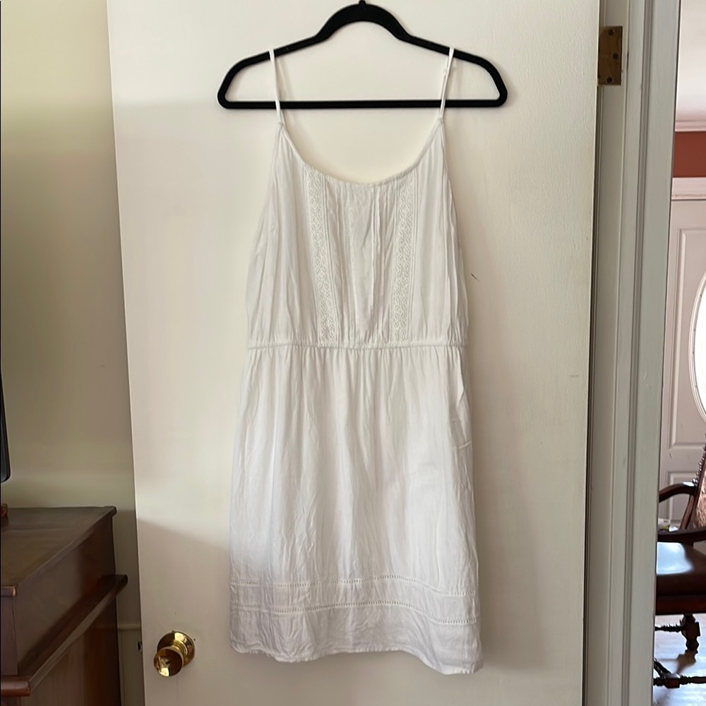 Old Navy White Linen Blend Sleeveless Fit and Flare Mini Dress XL